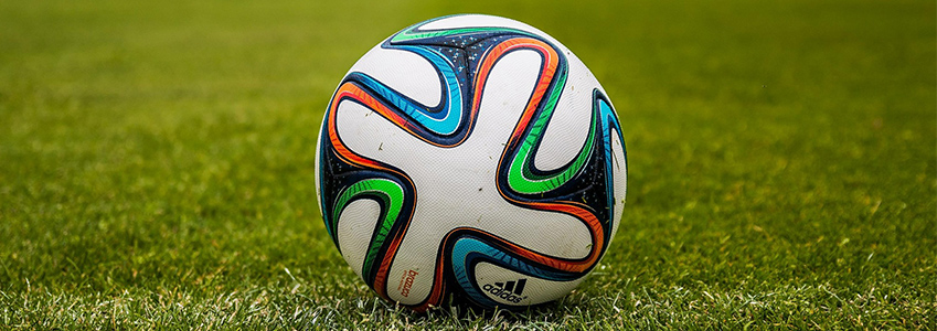 a soccer ball on the grass